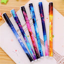 6 Pcs Beautiful Starry Sky Pattern Gel Pen for School Office Writing Statione %ã€Š