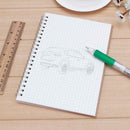 2pcs Retro Spiral Coil Grid Sketchbook Notebook Diary Journal Student Memo