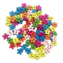 100pcs Colors Floral Shape 2 Holes Wooden Sewing Buttons Fasteners DIY Craft