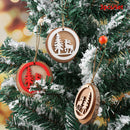 Wooden Christmas Ornament Deer and Tree pattern Xmas Tree PendantsSEAU