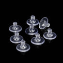 Clear Silicone Pierced Earring Back Cushions Back Pads Stoppers 100 Pieces ~11mm