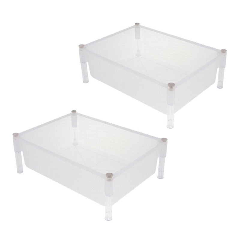 2 Pieces Detachable And Stackable Turtle Tank, Creative Design, Made Of High