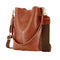 Crocodile Leather Women Shoulder Bag Messenger Bucket Handbag (Light Brown) A#S