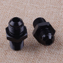 2Pcs 6AN Transmission Oil Cooler Adapter Fitting Black Fit for GM Turbo 4L60E