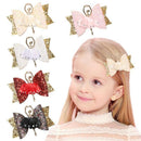 Rhinestone Ballet Girl Hairpin Bows With Clips Flash Glitter Leather Hair P