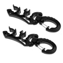 2X Scuba Diving BCD Triple Hose Holder Retainer & Rotatable Foldable Spring Snap