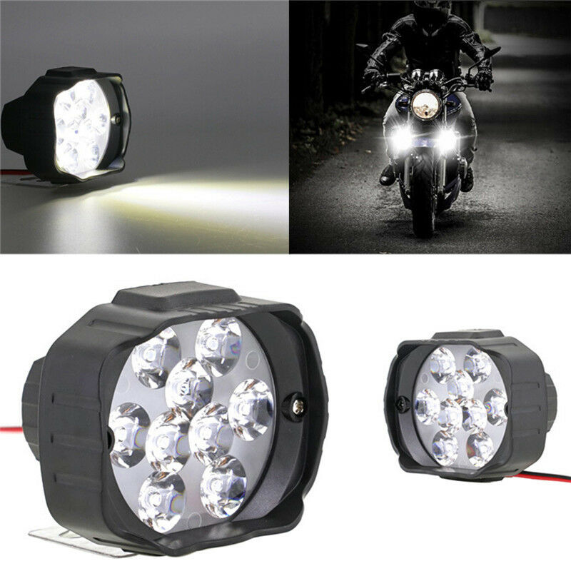 1Pcs Motorcycle Led Headlight SpotLight 9 LED Lights Motorbike Fog Light ATWG Tw