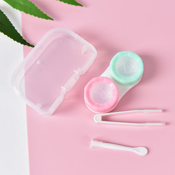 Colorful`Transparent Portable Contact Lens Case Box`Storage Box Holder ContainSE
