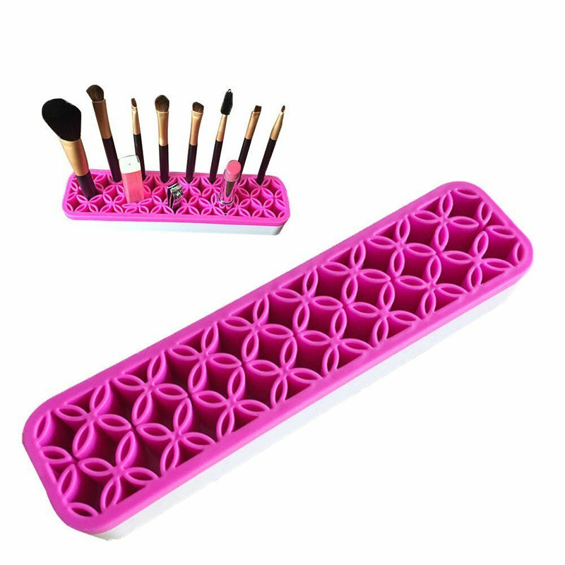 Silicone_Flower Shape Makeup Brush Organizer/Holder Lipstick Holder Case_Storage