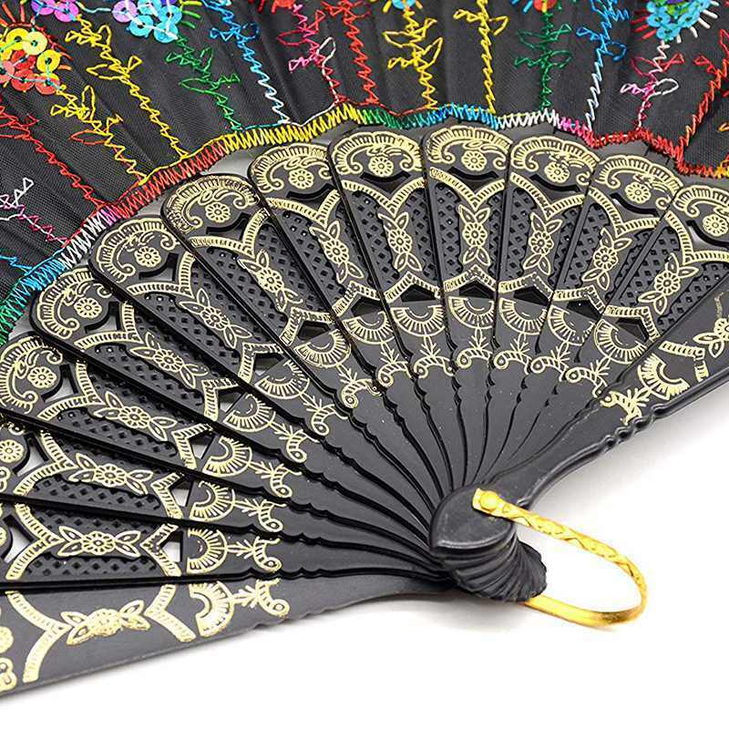 Peacock Folding Hand Held Fans Bulk For Women - Spanish/Chinese/Japanese Vi O3Q2