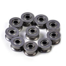 New 10pcs steel U Groove Guide Pulley Rail Track Ball Bearings Wheel 4x 13x 7mm