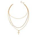 Bohemian Multi-layer Cross Pendant Chain Necklace Choker Statement JewelryGiftOZ