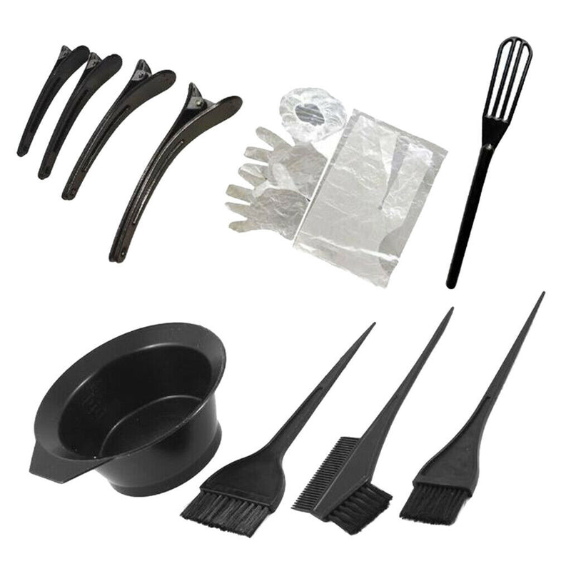 13x Professional Hair Coloring DIY Styling Tools Dye Cape Bowl Hair Clips