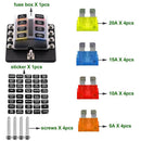 32V Auto Car Boat 8Way Circuit Standard ATO ATC Blade Fuse Box Block Holder