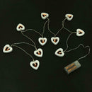 Romantic Wood Love Heart Shape LED String Fair Light Home Party Wedding
