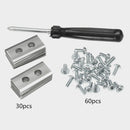 30 Stainless Steel Mower Blade Parts Replacement +60Pcs Screws For Worx Landroid