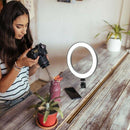 8 Inch Selfie Ring Light Dimmable with 3 Light Modes & 11 Brightness Level