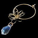 Crystal Water Drop Ring Earrings Are Not Easy To Fall Off, Flowers, Ladies,