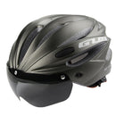 Cycling Helmet Women Men Adjustable Ultralight Bicycle Helmet Goggles Gray