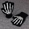 1 Pair Women Unisex Knitting Warmer Black Skeleton Claw Fingerless Gloves 17cm