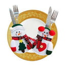 8pcs Cutlery Holder Snowman / Santa Clause / Elk Christmas Cutlery Holder P P9W7