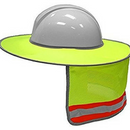 Construction Safety Hard Hat Neck Shield Helmet Sun Shade Reflective Stripe O8F5
