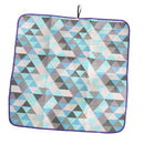 Waterproof Seat Cushion Mat for Travel Beach Camping Picnic Gray and Blue