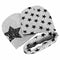 Kids Boys Girls 3Pcs Set Stars Prints O-Ring Scarf Neckerchief+Cute Beanies V5D5