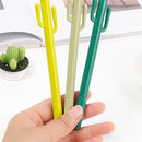 Plastic Novelty Cactus Fine Stick Ballpoint Pen black Ink,Pack of 2,Color R
