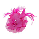 2pcs 1920s  Feather Fascinator Flower Veil Hat Headband Fancy Dress