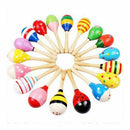 Toddler Wooden Instrument Rattles Musical Baby Rattle Shaker Toys NEWLY