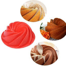 Big Large Swirl Silicone Butter Cake Pan Mold Bread Tools Mould Baking I3K6