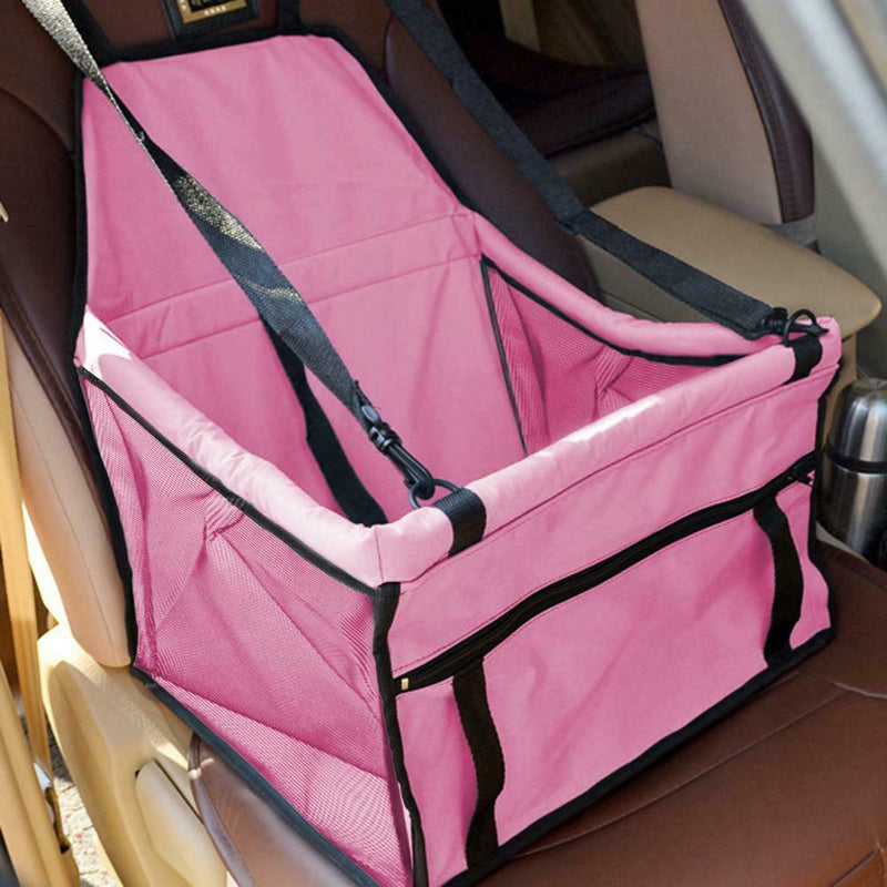 Pet Car Safety Seat Breathable Waterproof Cat Dog Travel Carrier Bag (Pink)