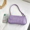 Women Totes Bags Alligator PU Elegant Shopping Shoulder Handbag (Purple)