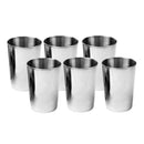 Stainless Steel Cups Tumbler Glasses - Premium Pint Cups - Set of 6 - Stackable