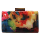 New Clutch Bag Female Evening Bags Acrylic Bag Fashion Design Colorful Prin