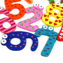 Funky Fun Colorful Magnetic Numbers Wooden Fridge Magnets Kids Educational