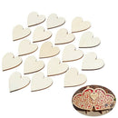 100 Pieces 40Mm Heart Wood Slices Slices For Diy Craft Embellishments Natur Z6I5