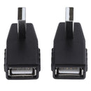 5pcs/pack Five in One 90 Degree USB 2.0 A Male to Female Adapter Connector