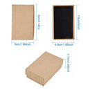 24PCS Tan Cardboard Jewelry Box Rectangle Kraft Paper Gift Boxes For Jewelry New