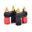 2pc banana plug binding post terminal connector socket dual female banana plu-3C