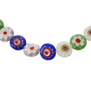 Wire beads drilled Pearls Murano glass flower 10mm J2U9