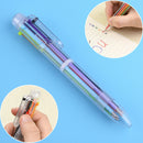 1pc 6 In 1 Multi Color Ballpoint Pen Retractable Click Office Student Stationery