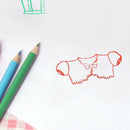Kids Wooden Stamp Set Arts and Crafts Set for DIY Scrapbooking Card Making