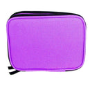 Double-deck Knitting Needles Crochet Hooks Case Zipper Storage Bag Purple
