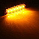 10Pcs Amber 24V 6 LED Side Marker Indicators Lights Lamp Car Truck Trailer Bus