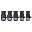 5pcs Survival Whistle Buckle Plastic Curved Side Release Buckles For ParacordJ,a