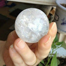 Natural Rainbow Clear Quartz Crystal Ball Healing Lucky Magic Sphere Decor 40MM