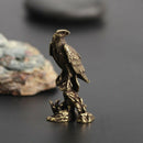5X(China'S Archaize Eagle Small Statue Valuable Collection Of Beautiful Br G9S8)