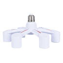 1 To 6 Lamp Holder E27 Socket Base LED Lamp Base Bulb Splitter Holder Conve_ Gw